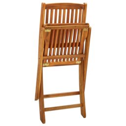 Berkfield Home Folding Outdoor Chairs 2 pcs Solid Acacia Wood in Brown - thumbnail 6