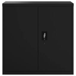 Berkfield Home File Cabinet Black 90x40x90 cm Steel - Size: 90 x 40 x 90 cm - thumbnail 3