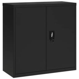 Berkfield Home File Cabinet Black 90x40x90 cm Steel - Size: 90 x 40 x 90 cm - thumbnail 1