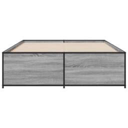 Berkfield Home Bed Frame without Mattress Grey Sonoma 135x190 cm Double - thumbnail 4