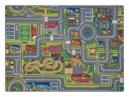 RugsX Rebel Roads Rug in Grey - Size: 95 cm x 200 cm - thumbnail 1