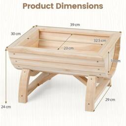 KORVIXA 80 kg Heavy-Duty Elevated Planter Box in Natural - Size: 1.25kg - thumbnail 2