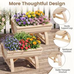 KORVIXA 80 kg Heavy-Duty Elevated Planter Box in Natural - Size: 1.25kg - thumbnail 5