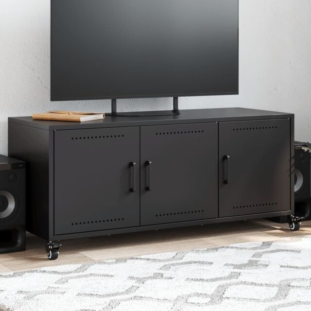Berkfield Home TV Cabinet Black 100.5x39x43.5 cm Steel
