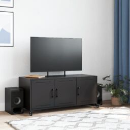 Berkfield Home TV Cabinet Black 100.5x39x43.5 cm Steel - thumbnail 3