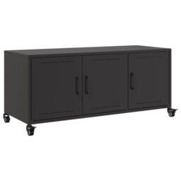 Berkfield Home TV Cabinet Black 100.5x39x43.5 cm Steel - thumbnail 2