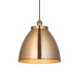 Netlighting Franklin 33cm Pendant Ceiling Lamp Antique Brass Plate in Yellow - thumbnail 1