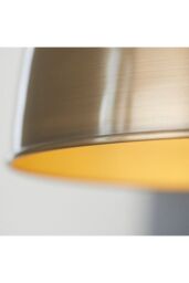 Netlighting Franklin 33cm Pendant Ceiling Lamp Antique Brass Plate in Yellow - thumbnail 6
