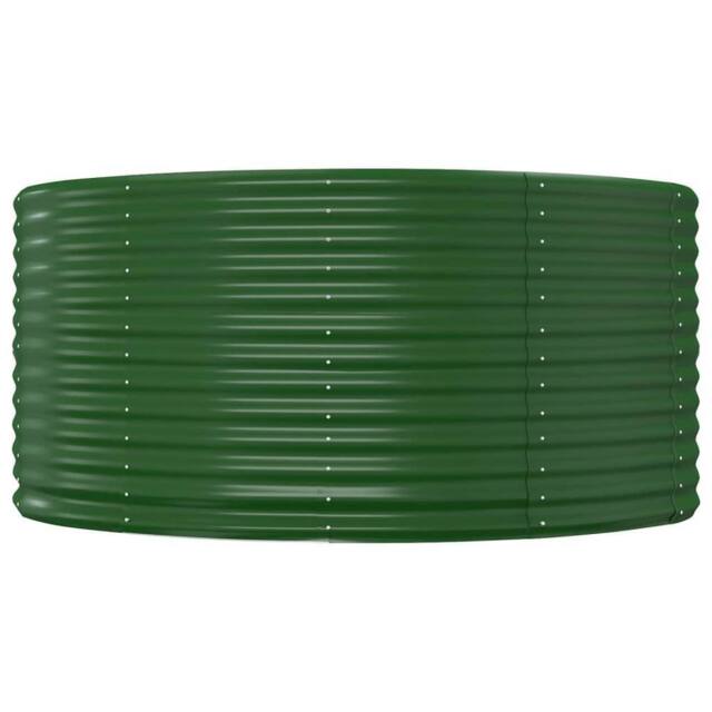 Berkfield Home Garden Raised Bed Green 140x140x68 cm Powder-coated Steel - Size: 140 x 140 x 68 cm - image 1