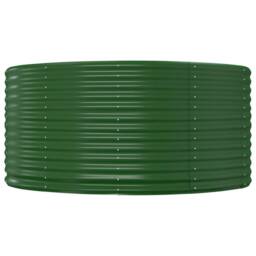 Berkfield Home Garden Raised Bed Green 140x140x68 cm Powder-coated Steel - Size: 140 x 140 x 68 cm - thumbnail 1