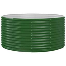 Berkfield Home Garden Raised Bed Green 140x140x68 cm Powder-coated Steel - Size: 140 x 140 x 68 cm - thumbnail 3
