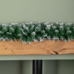 Samuel Alexander 2.7m (9ft) Snow Tipped Green Christmas Garland - thumbnail 6