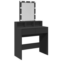 Berkfield Home Dressing Table with LED Black 80x41x144.5 cm - thumbnail 2