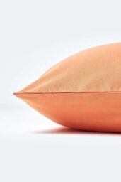 Homescapes European Linen Pillowcase, 60 x 60 cm in Burnt Orange - thumbnail 2