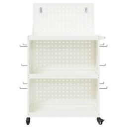 Berkfield Home Tool Trolley with Shelf with Wheel with Storage Manual White 65 x - thumbnail 5
