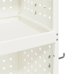 Berkfield Home Tool Trolley with Shelf with Wheel with Storage Manual White 65 x - thumbnail 8