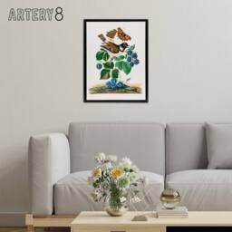 "Artery8 Bramble Rubus Starling & Butterflies Bolton Framed Canvas Wall Art - Size: W12"" x H16""" - thumbnail 3