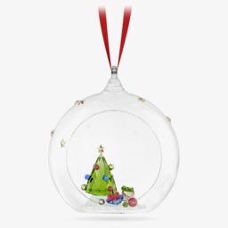Swarovski Holiday Cheers Christmas Tree & Gifts Ball Ornament 5681633 in Red - thumbnail 1