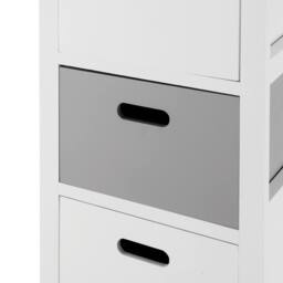 LIVIVO Nina 4 Drawer Storage Unit White Grey Bathroom Storage Cabinet Drawer Unit for Bedroom or Bathroom Use - thumbnail 4
