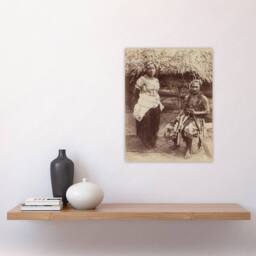 "Artery8 Burton Brothers Samoan Chief Justice & His Wife Wall Art Print in Brown - Size: W12"" x H16""" - thumbnail 4