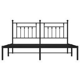 Berkfield Home Metal Bed Frame with Headboard Black 183x213 cm - thumbnail 6