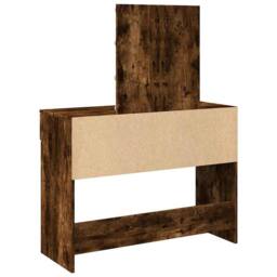 Berkfield Home Beautiful Dressing Table with LED Smoked Oak 100x40x130 cm in Brown - Size: 100 x 40 x 130 cm - thumbnail 7