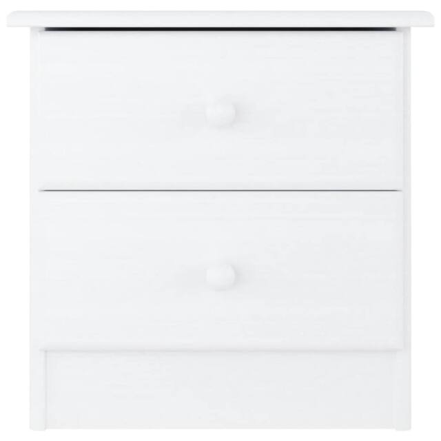 Berkfield Home Beautiful Bedside Cabinet ALTA White 43x35x40.5 cm Solid Wood Pine - image 1