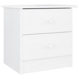 Berkfield Home Beautiful Bedside Cabinet ALTA White 43x35x40.5 cm Solid Wood Pine - thumbnail 3