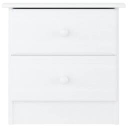 Berkfield Home Beautiful Bedside Cabinet ALTA White 43x35x40.5 cm Solid Wood Pine - thumbnail 1