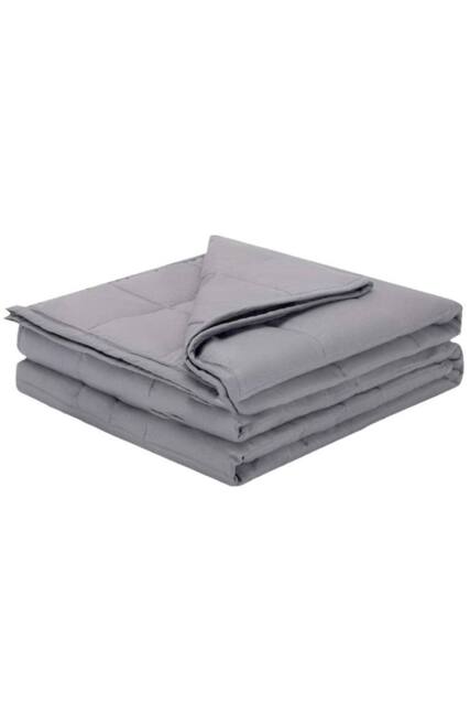 KDMD Weighted Blanket 13lb 50x70 Breathable All Season Throw Kids in Grey - image 1