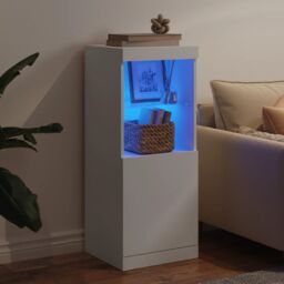 Berkfield Home Sideboard with LED Lights White 41x37x100 cm - Size: 41 x 37 x 100 cm - thumbnail 3