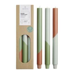 Originalhome Eden Diagonal Candles (Pack of 3) in Bright Green - thumbnail 2