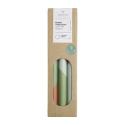 Originalhome Eden Diagonal Candles (Pack of 3) in Bright Green - thumbnail 3