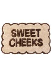 Mooky Mats Sweet Cheeks Scalloped Bath Mat in Chocolate - thumbnail 2