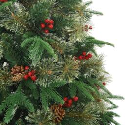 Berkfield Home Elegant Artificial Hinged Christmas Tree Green 180 cm PE & PVC - thumbnail 7