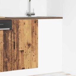 Berkfield Home Kitchen Base Cabinet Porto Old Wood Engineered Wood in Brown - thumbnail 3