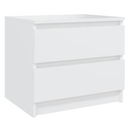 Berkfield Home Bed Cabinet White 50x39x43.5 cm Engineered Wood - thumbnail 1
