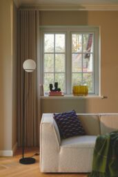 Nordlux Wilson Floor Lamp Black Glass Livingroom G9 Switch - thumbnail 6