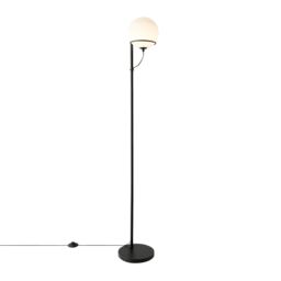 Nordlux Wilson Floor Lamp Black Glass Livingroom G9 Switch - thumbnail 1