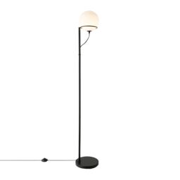 Nordlux Wilson Floor Lamp Black Glass Livingroom G9 Switch - thumbnail 3