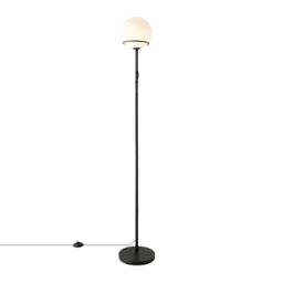 Nordlux Wilson Floor Lamp Black Glass Livingroom G9 Switch - thumbnail 2
