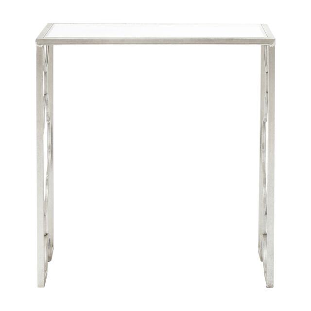 Orsina Set Of Two Merlin Leaf Side Tables in Silver - image 1