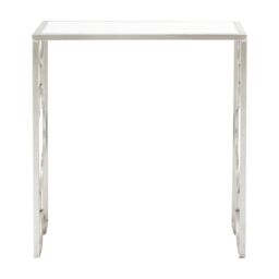 Orsina Set Of Two Merlin Leaf Side Tables in Silver - thumbnail 1