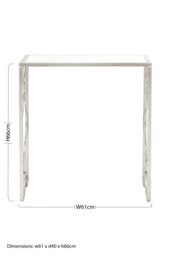 Orsina Set Of Two Merlin Leaf Side Tables in Silver - thumbnail 5