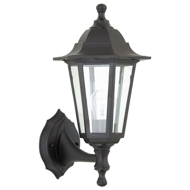 Loops Outdoor Traditional Lantern IP44 Wall Light - 60W E27 GLS LED - Dimmable Lamp - image 1