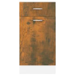 Berkfield Home Durable Drawer Bottom Cabinet Smoked Oak 40x46x81.5 cm Engineered Wood in Brown - thumbnail 5