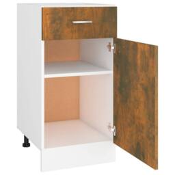 Berkfield Home Durable Drawer Bottom Cabinet Smoked Oak 40x46x81.5 cm Engineered Wood in Brown - thumbnail 8