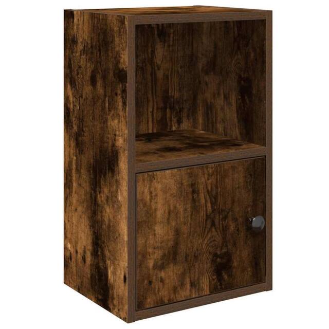 Berkfield Home Bookcase Smoked Oak 31x24x52 cm Engineered Wood in Brown - Size: 31 x 24 x 52 cm - image 1