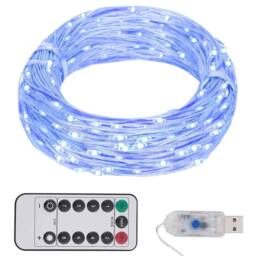 Berkfield Home LED String with 150 LEDs Blue 15 m - thumbnail 1