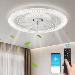 Kelvenix Morden LED Ceiling Fan Light Dimmable Living Room in White - thumbnail 3